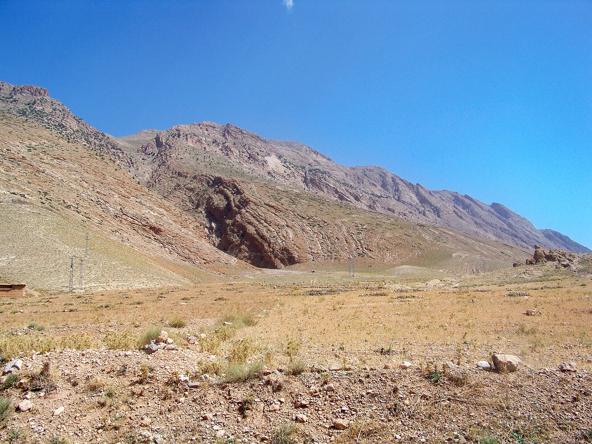 The green terraced floor of the Aït Bouguemez valley in the Moroccan High Atlas with mountains rising behind