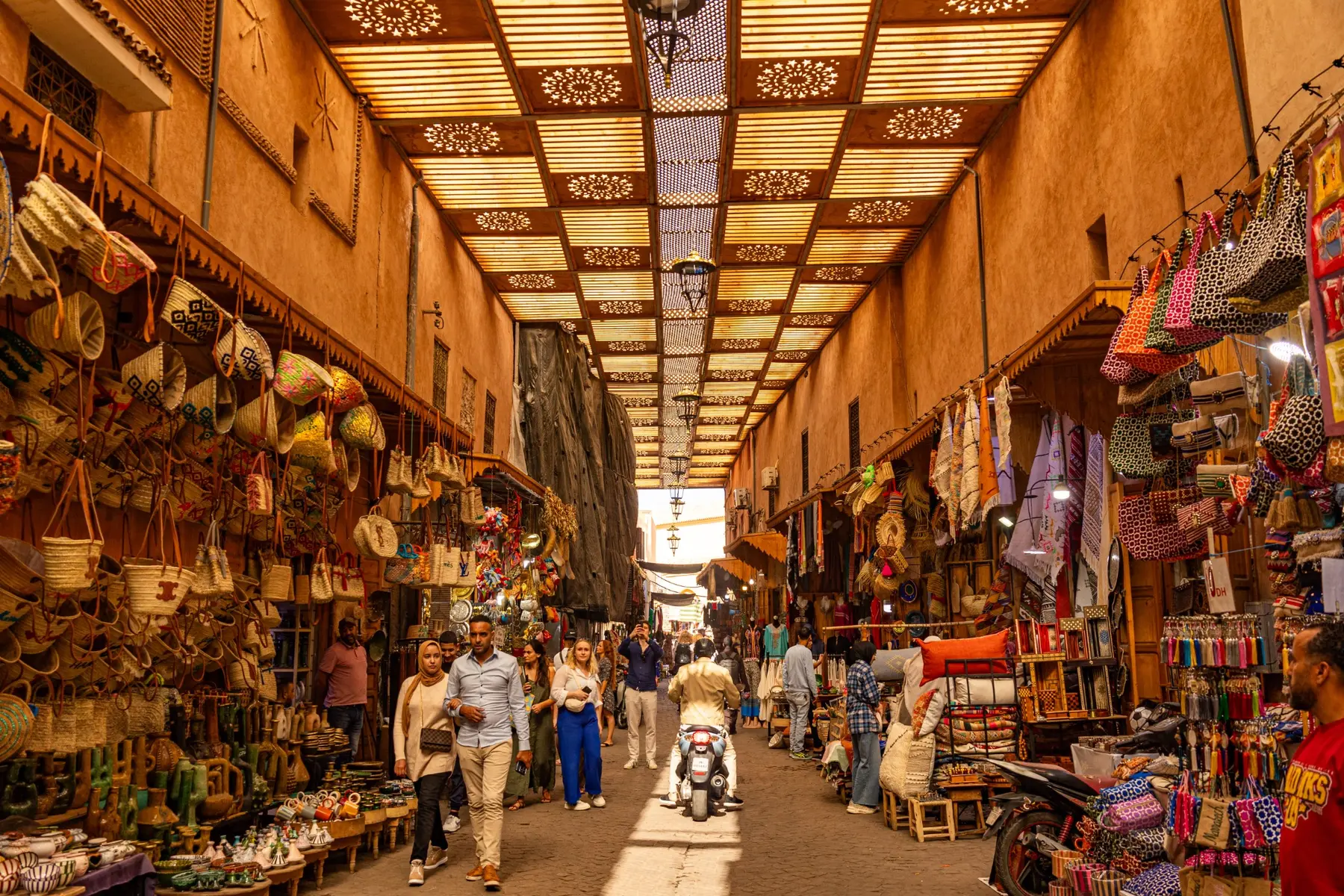Traditional crafts and shopping inside the historic Fes medina